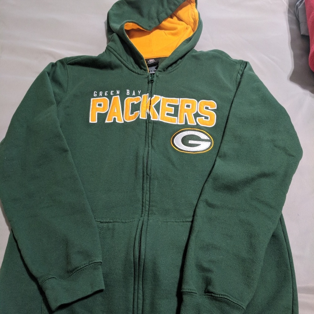 Boys Green Bay Packers full zip jacket with hood